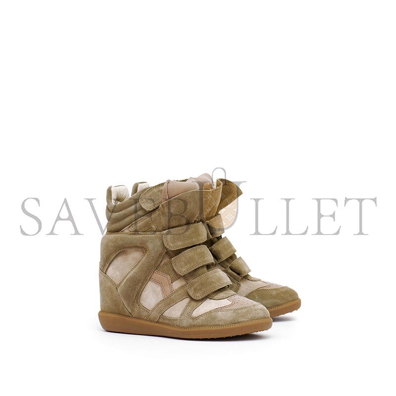 isabel M*rant bekett leather wedge sneakers bk0010faa1e19s50ta